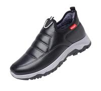 Baskets à enfiler pour homme - Doublées - Chaussures d'hiver pour diabétiques - Chaussures de marche ergonomiques - Semelle épaisse - Chaussures de neige chaudes - Absorbe les chocs - Soulagement de