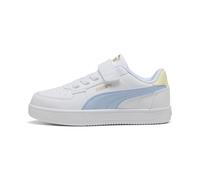 Baskets à fermture facile PUMA Caven 2.0 Enfant, Chaussures, Blanc/Haute Tropic/Doré Moon, 34 34