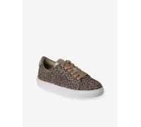 Baskets à lacets cuir enfant beige imprimé 37