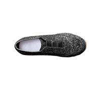 Baskets à paillettes pour femme - Respirantes et légères - Pour le sport, la marche, le tennis - Chaussures plates décontractées pour mariage, fête, danse, Noir , 38.5 EU