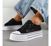 Baskets à plateforme pailletée en maille Vices EUR36,EUR37,EUR38,EUR39,EUR40,EUR41Blocs de couleur