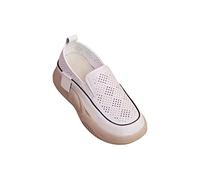 Baskets à plateforme pour femme - Chaussures de marche douces et antidérapantes - Légères - 38 - Beige - Thé au lait - Taille 38, Blanc Taille 38, Medium