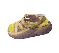 Baskets à plateforme pour femme - Chaussures de marche douces et antidérapantes - Légères - 38 - Beige - Thé au lait - Taille 38, Jaune Taille 40, Medium