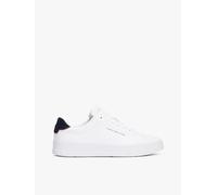 Tommy Hilfiger Baskets Homme Detail Essential en Cuir, Blanc (White/Desert Sky), 41