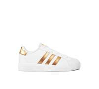 Baskets Adidas Femme Grand Court GY2578 Blanc Or Originales Cuir Sneakers