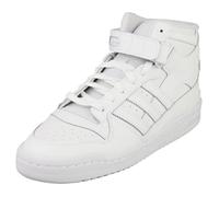 Baskets adidas FORUM MID FY4975 - Homme - Blanc - Textile - Lacets - Cuir et Synthetique 36 2/3