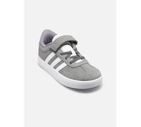 adidas VL Court 3.0 Hook and Loop Shoes Kids Chaussures, Grey Three/Cloud White/Grey Two, 30 EU