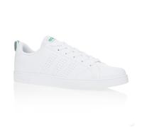Baskets ADIDAS Vs Advantage Clean - Enfant - Blanc et vert - Cuir lisse - Lacets - Semelle en caoutchouc 32