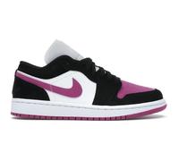 Baskets Air Jordan 1 Low Femme - Nike - Blanc / Fleur de cactus / Noir - Tige en cuir 35,5