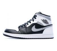Baskets Air Jordan 1 MID Homme - Nike - Noir/Blanc - Tige en cuir et synthétique - Fermeture par lacets 42 1/2