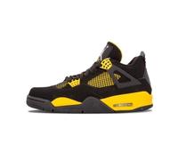 Baskets Air Jordan 4 Retro Thunder Chaussures Entraînement de Sport Noir Jaune 39