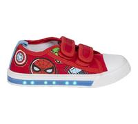 Baskets Avengers pour enfants - Rouge - Taille 31 - Fermeture Velcro - Baskets de sport avec lumières et semelle PVC - Fabriquées en coton - Produit Original Fabriqué en Espagne