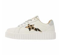 British Knights Baskets Bliss pour Femme, Blanc/argenté/léopard