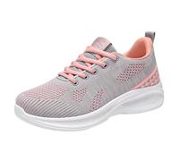 Baskets basses à enfiler pour femme - En maille respirante - Avec soutien de la voûte plantaire - Mousse à mémoire de forme - Antidérapantes - Chaussures de course à pied compensées légères - Baskets