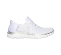 Skechers Chaussures Summits Diamond Dream Slip-ins Blanc Argent Femme 39