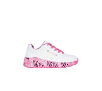 Baskets Basses À Lacets Blanc Et Rose 37