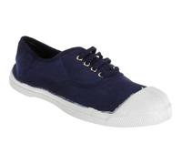 Baskets Basses à Lacets en Toile de Coton - Femme - Bleu marine - BENSIMON 37