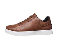 Baskets basses à lacets pour homme - Chaussures décontractées et intemporelles pour un look polyvalent, sportif et élégant - Chaussures basses à lacets - Respirantes - Douces et antidérapantes, marron