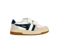 Baskets basses à scratch blanc bleu 34