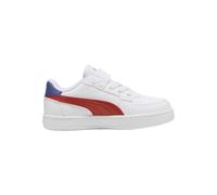 Baskets basses à scratch blanc rouge fire bleu 28