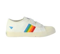 Baskets basses à scratch velours off white multi 29