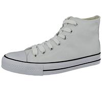 Baskets basses All Star décontractées Baltimore/Academy en toile avec embout, à lacets, Tailles 35.5-42, pour femme - - Hi Top: White,