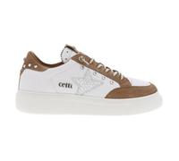 Baskets basses cuir talon plateforme Cetti blanc - Femme - CETTI - Plat - Adulte - Lacets - Blanches 36