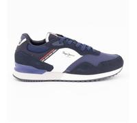 Baskets basses cuir toile navy london avec logo Homme PEPE JEANS 41