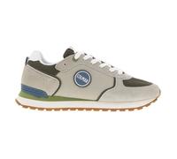 Baskets basses en cuir nubuck - Colmar - Gris - Lacets - Adulte - Plat 45