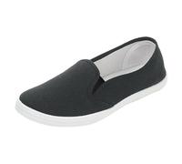 Baskets basses en toile classiques pour femmes, confortables, respirantes, légères, avec lacets, mocassins décontractés à enfiler pour femmes, Noir , 39 EU