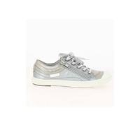 Baskets Basses Enfant Cuir Bisk Argent 32