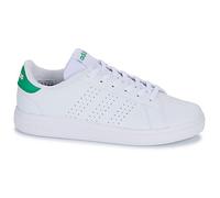 adidas Mixte Advantage 2.0 Shoes Junior Chaussures Basses Non liées au Football, Cloud White/Cloud White/Green, 40 EU