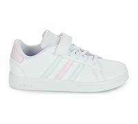 adidas Grand Court 2.0 Shoes Children Chaussures de Tennis, FTWR White/Crystal Jade/Clear Pink, 32 EU