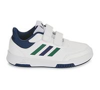 adidas Mixte Tensaur Hook and Loop Shoes Chaussures de Course, White/Green/Collegiate Navy, 33 EU