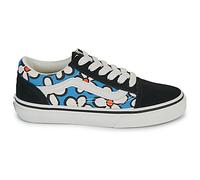 Vans Baskets basses enfant Old Skool Painted Floral Bright Azure in Noir 34