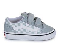 Chaussures Vans Old Skool velcro gris bleuté blanc bébé - 22