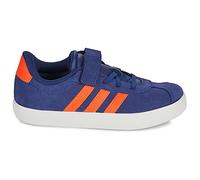 adidas VL Court 3.0 Hook and Loop Shoes Kids Chaussures, Dark Blue/Impact Orange/Gold met, 29.5 EU