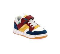 Baskets basses enfant kickarting blanc bordeaux bleu 30