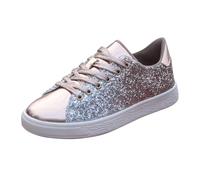 Baskets Basses Femme à Paillettes Colorées Chaussures de Sport Chaussures De Marche Sneakers Brillants Sequins Tendances Décontractées pour Festivals Fêtes 38