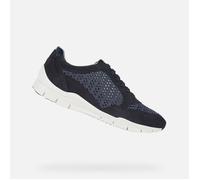 Baskets basses femme - GEOX - Sukie - Bleu marine - Lacets - Plat - Textile 36