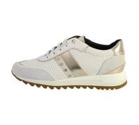 Baskets basses femme - GEOX - Tabelya - Cuir nappa et cuir velours - Blanc 38