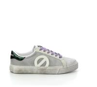 Baskets basses femme - NO NAME - Strike Side - Semelle effet usé - Lacets violets - Argent - Pointure 39 36