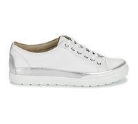 CAPRICE Baskets Basses Femme en Cuir avec Lacets, Blanc (White Nappa Co), 42 EU