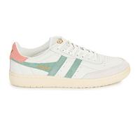 Baskets basses à lacets blanc vert mist rose corail 36