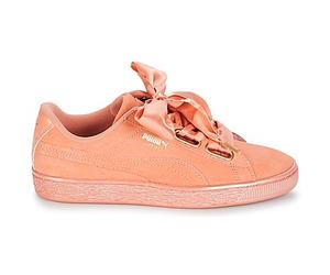 Baskets basses femmes Puma WN SUEDE HEART SATIN.DUSTY Orange 36