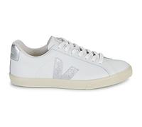 Veja Fair Trade - Chaussures en cuir - Esplar Logo Extra White Silver pour Femme en Coton - Taille 38 - Blanc Blanc 38