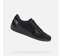 Baskets basses Geox D MYRIA Femme - Noir - Cuir - Zip - Compensé affiné 36