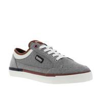 Baskets basses gris avec talon plat à lacets plats 40