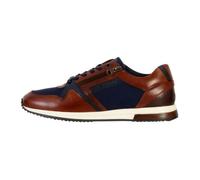 Baskets basses homme - REDSKINS - Cognac-Marine - Bleu - Lacets - Plat 42