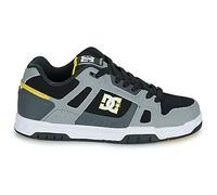 DC Shoes Stag Chaussures de Skate Homme - Cuir et Synthétique Gris Jaune - 43 EU